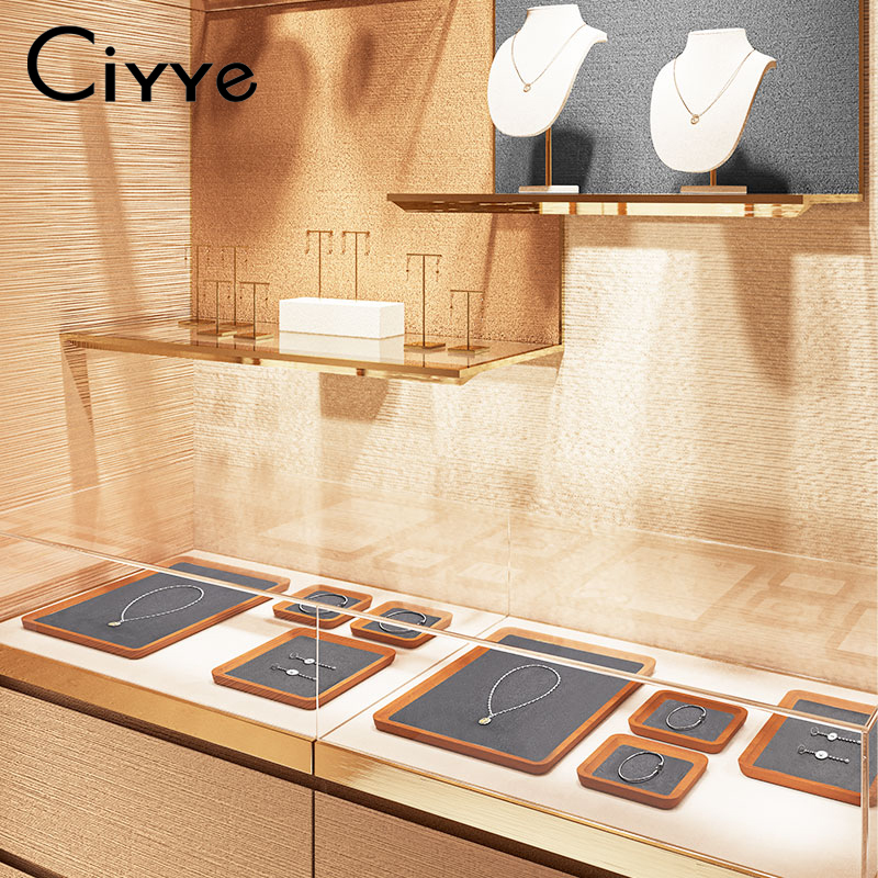 Wood Ring Blank - Ciyye 木製ジュエリートレイ ジュエリー収納オーガナイザー ブレスレット ネックレス リングトレイ