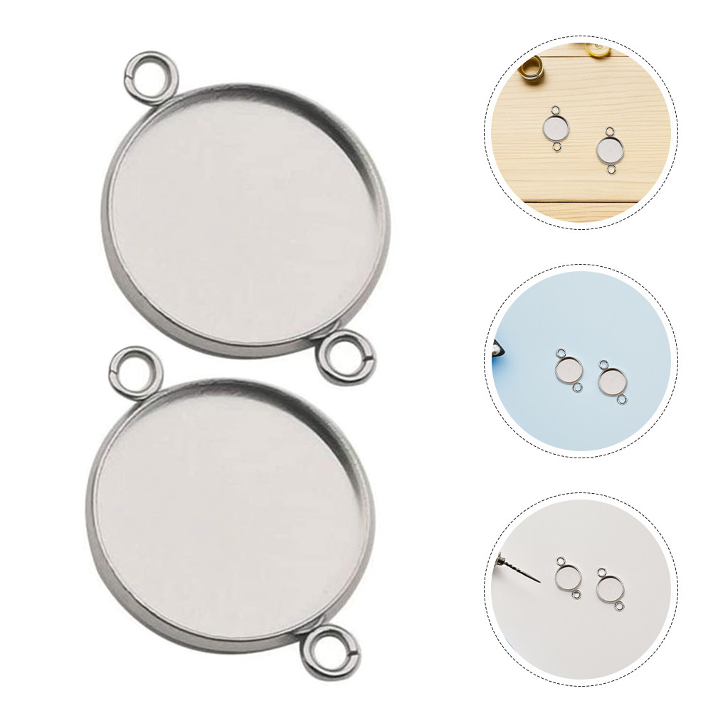 20個入り ブレスレット用 キャボションコネクター、ベゼルト - Bezels Set Pendant のレビューと価格