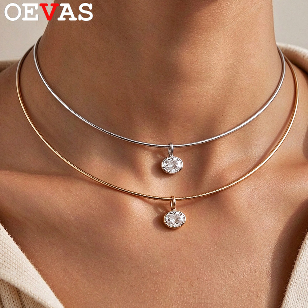 OEVAS 2～4カラット イーストウエスト オーバルカット - Bezels Set Pendant のレビューと価格