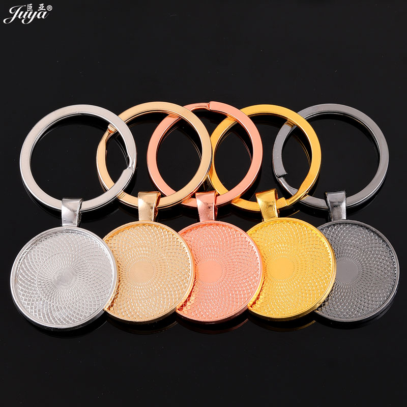 50個の両面キーホルダーのセット,25mmの白いベゼルを備え - Bezels Set Pendant のレビューと価格