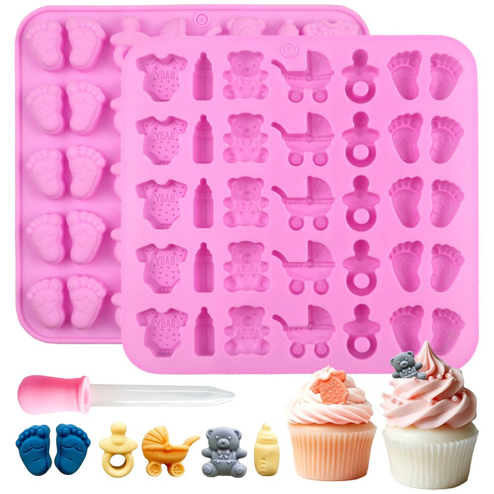 2個入りシリコンモールドセット 35個のキャビティを持つベビ - Resin Craft Ideas のレビューと価格