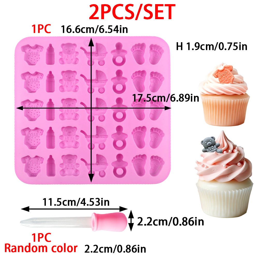 2個入りシリコンモールドセット 35個のキャビティを持つベビ - Resin Craft Ideas のレビューと価格