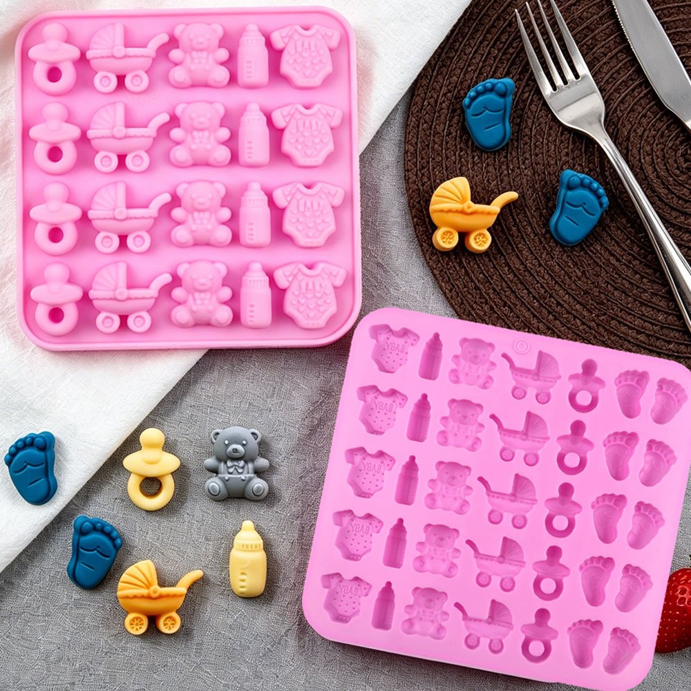 2個入りシリコンモールドセット 35個のキャビティを持つベビ - Resin Craft Ideas のレビューと価格
