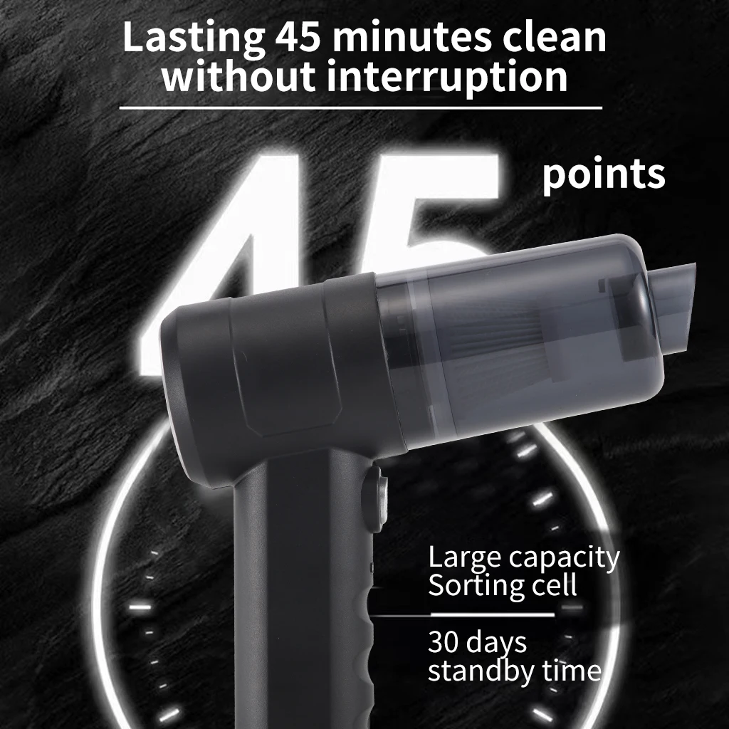 新しい 12000Pa ワイヤレス車の掃除機 USB 充電  - Vacuum Chamber Small のレビューと価格