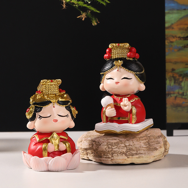 中国風の媽祖（まそ）の樹脂製置物。伝統的なデザインで、机やデ - Crafting Resin のレビューと価格
